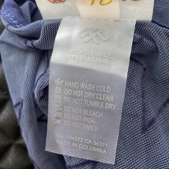 PilyQ Starlight Starry Mesh Sheer Blue Dress/Swim Cover-Up XS/S - Picture 8 of 8